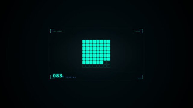 Eight by eight pixel matrix filling in snake order