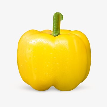 Yellow bell pepper isolated image