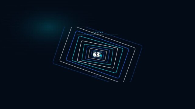 Rectangular frames rushing toward the viewer in a warp tunnel