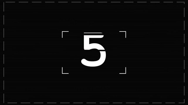 Three Second Digital Countdown Timer with Glitch Effect
