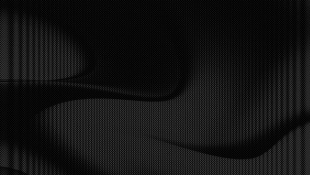 Dark Abstract Black and Gray flowing horizontal waves Background with Carbon Fiber Texture. background is flexible for commercial designs requiring a clean, sophisticated, and tech-oriented look.