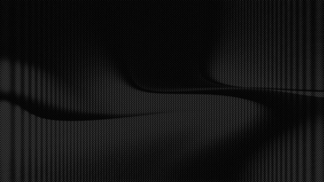 Dark Abstract Black and Gray flowing horizontal waves Background with Carbon Fiber Texture. background is flexible for commercial designs requiring a clean, sophisticated, and tech-oriented look.