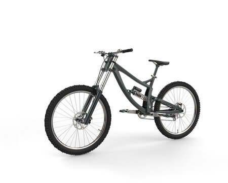 Modern metallic black cross country mountain bike