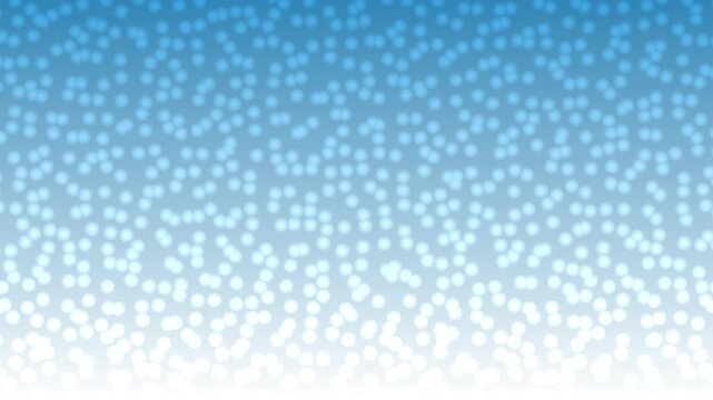Cool Sky Gradient Background with Moving Small Circle Elements. The soft blue and white composition creates a light, airy, and calming visual effect, ideal for motion graphics, and digital backdrops.