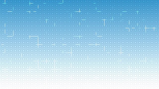 Abstract animated cool sky gradient background featuring a circular grid texture made of small ring shapes, enhanced by moving light lines flowing through the gaps.
