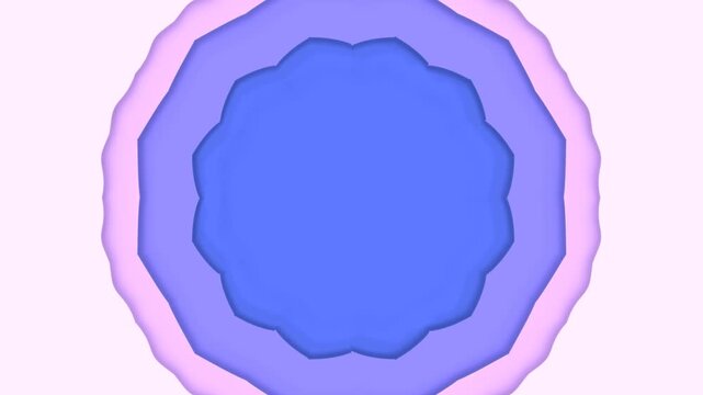 A serene abstract design composed of concentric circular shapes in three distinct layers