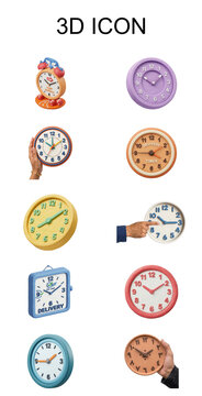 Vintage style analog clock with turquoise face black hands and metallic rim on retro timepiece graphic isolated on transparent background