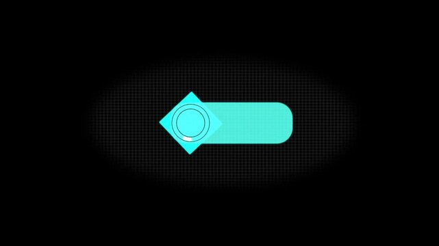 Dynamic progress loading animation with circular spinner and diamond shape on black background, ideal for technology and digital content.
