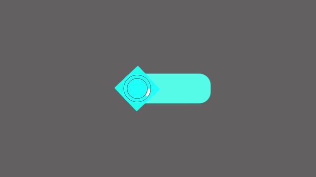 Modern cyan progress bar with rotating circular loader and geometric design element, suitable for websites, apps, technology, and presentations.