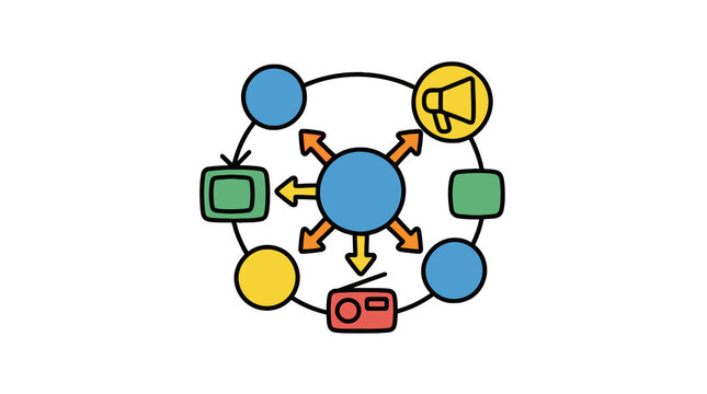 Publicist day media communication and pr network vector