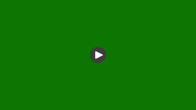 video playback button transforming from play to pause with expanding ripple wave animation 4k.