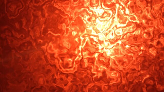 Abstract molten red lava texture flowing in dark background. 4K video