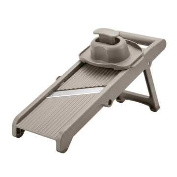 White mandoline slicer for cooking, isolated on transparent background
