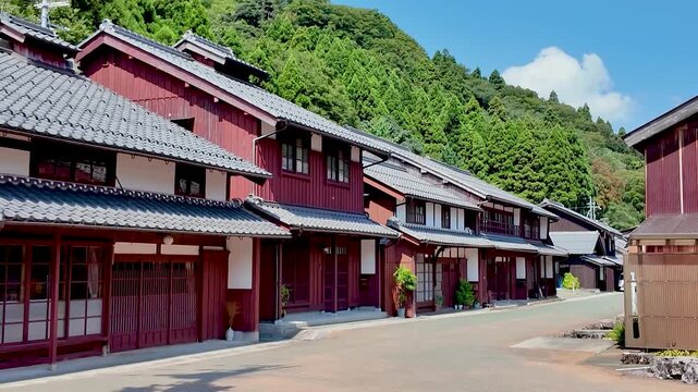 若狭と京都を結ぶ鯖街道に残る熊川宿の古い町並み