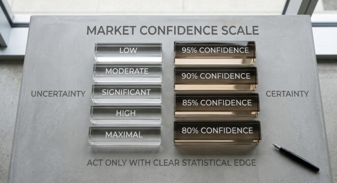 Market Confidence Scale Display with Confidence Levels and Business Analysis