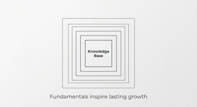 Concentric Squares Representing Knowledge Base Inspiring Lasting Growth