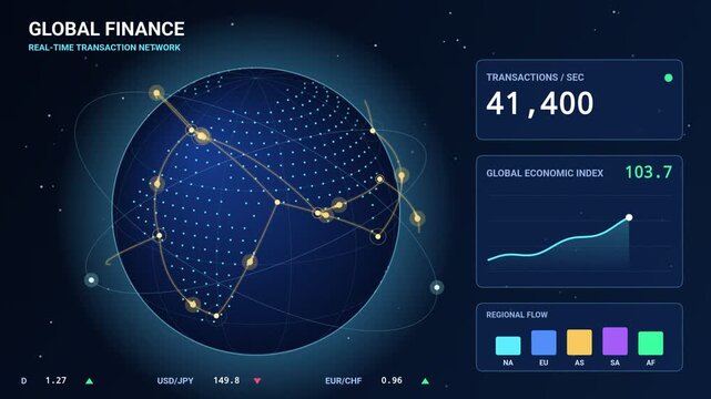 abstract technology background with globe