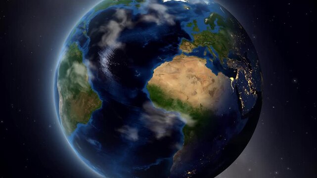 Satellite Zoom In from Space to Samarra Iraq with Map Pin