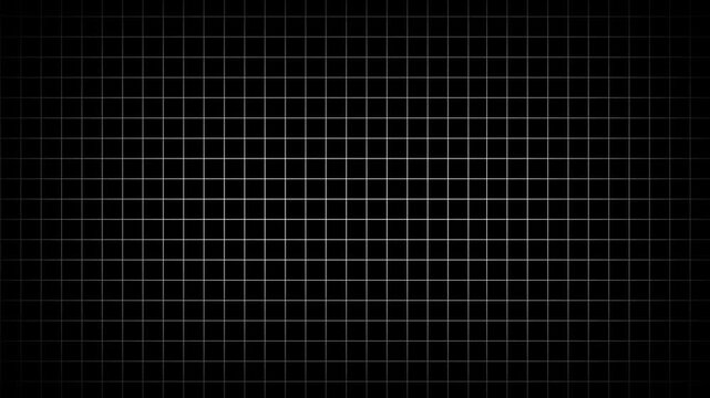 A dark black background a subtle gradient fading from lighter edges to a darker center with a fine grid of thin white lines forming squares for a technical or futuristic feel