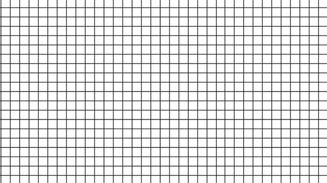An extensive grid of thin black lines forms perfectly aligned squares across a bright white background graphing data creating layouts or educational purposes