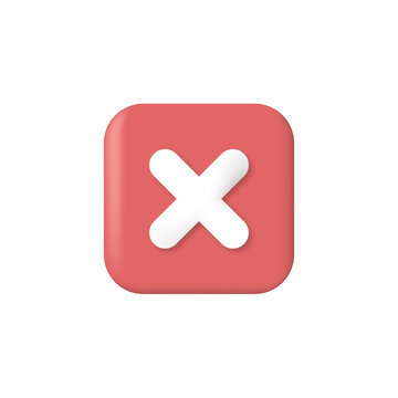 3D Red Cross Icon