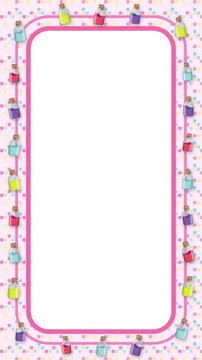 Cute Pixel Art Potion Bottles Animated Vertical Frame Loop