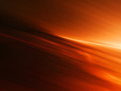 Abstract fiery orange and red speed motion blur background with cinematic light rays, dynamic glowing trails, energetic futuristic 3D render for technology and digital design.