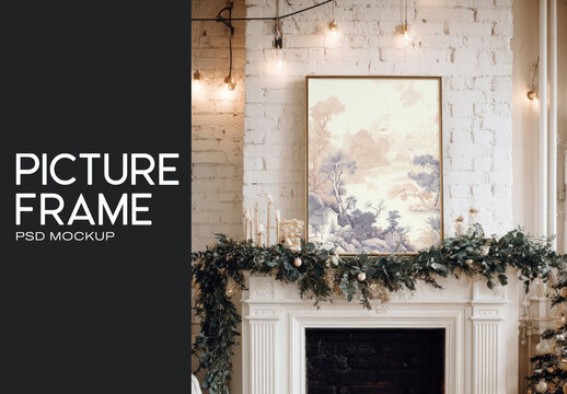 Elegant Picture Frame Mockup Design PSD