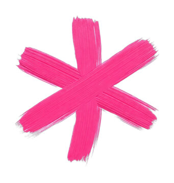 PNG Pink brushstroke asterisk illustration.