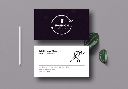 Elegant Fashion Designer Business Card Template Design