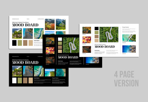 Minimal Travel Mood Board Template