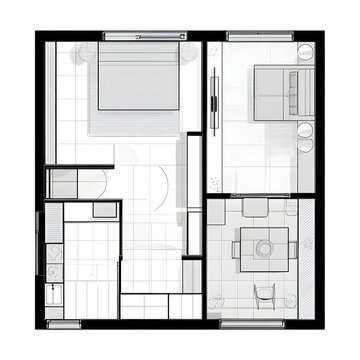 Modern Apartment Floor Plan Sketch