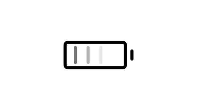 Animated Battery Power Charging Sign Icon Motion Graphic UI UX