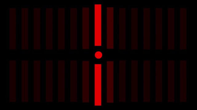 Red digital loading progress bar with indicator loop animation