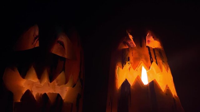 Pesona Horor Jack-o'-Lantern: Ukiran Labu Halloween Nyala Kegelapan