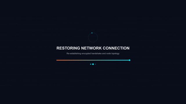 Restoring network connection status screen on dark background
