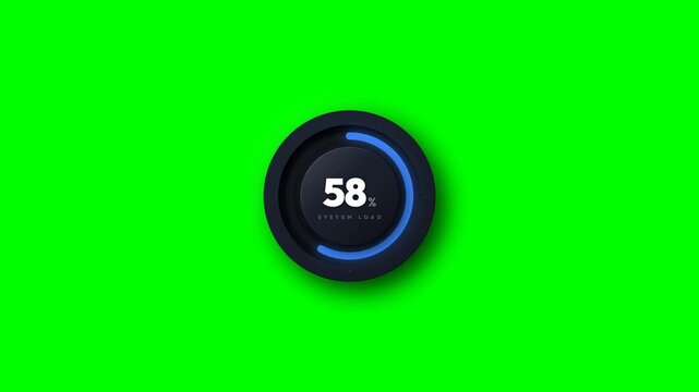 Ultra premium motion graphic of a steady 3D neumorphic ring counter. Features hyper realistic skeletal 3D lighting, deep glassmorphic trenches, perfectly smooth anti aliased SVG neon progress tracking