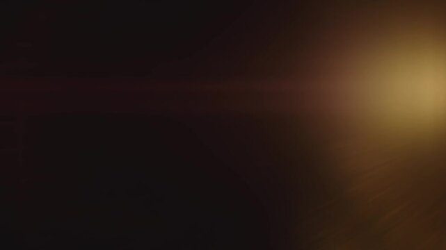 Dark Amber Anamorphic Lens Flare with Vintage Light Leak