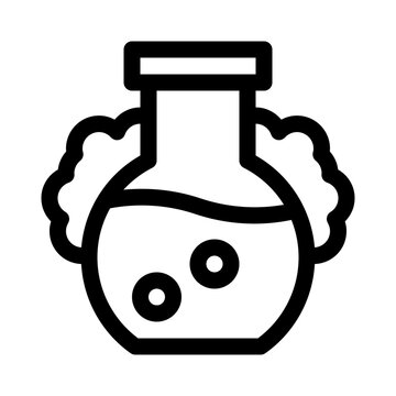 titration flask line icon