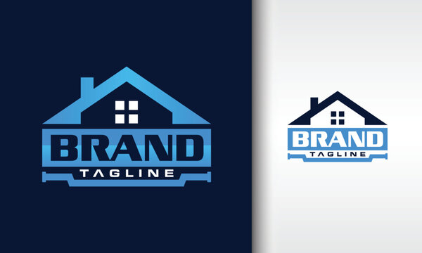 House roof window and pipe below the logo