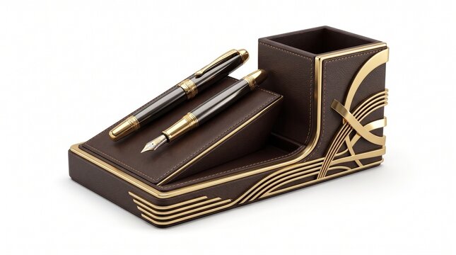 Executive pen set in a black presentation box with elegant metallic pens for professional offices, business gifts and luxury stationery collections