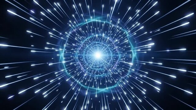 Merging Black Holes Creating Gravitational Waves Ripples in Space-Time