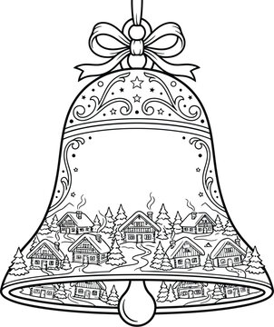 hand drawn vector illustration of bell