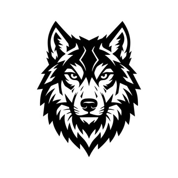 wolf head vector
