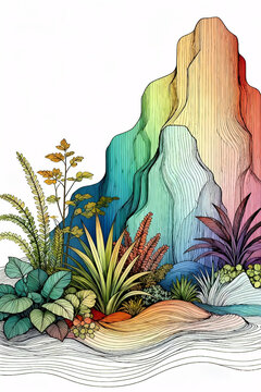 tropical island in the sea