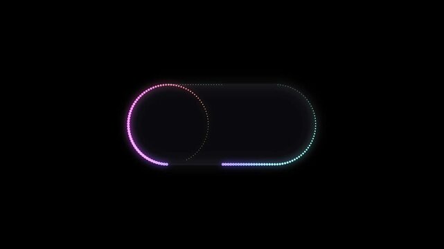 Minimalist power button design with glowing gradient effects on a dark background for tech interfaces.