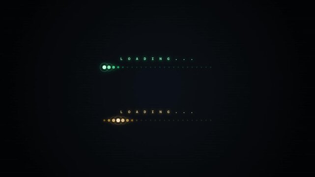 Digital clock-style loading animation with milliseconds counting up in a minimalist black backdrop.