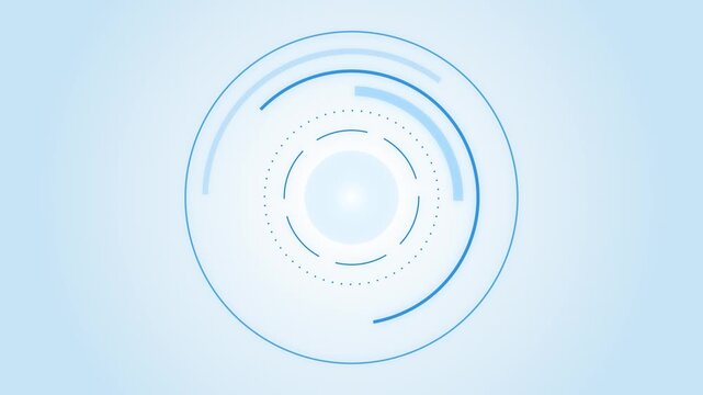 Minimalist abstract design featuring concentric gradient circles with soft light reflection on a solid background.