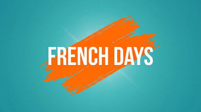 Logo French Days sur coup de peinture orange