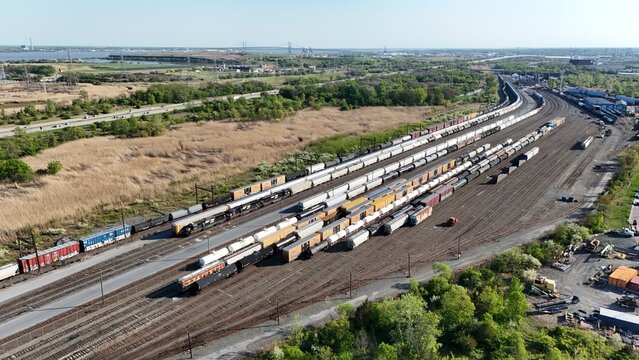 Aerial View of a Railcar Maintenance Facility in Wilmington, Delaware